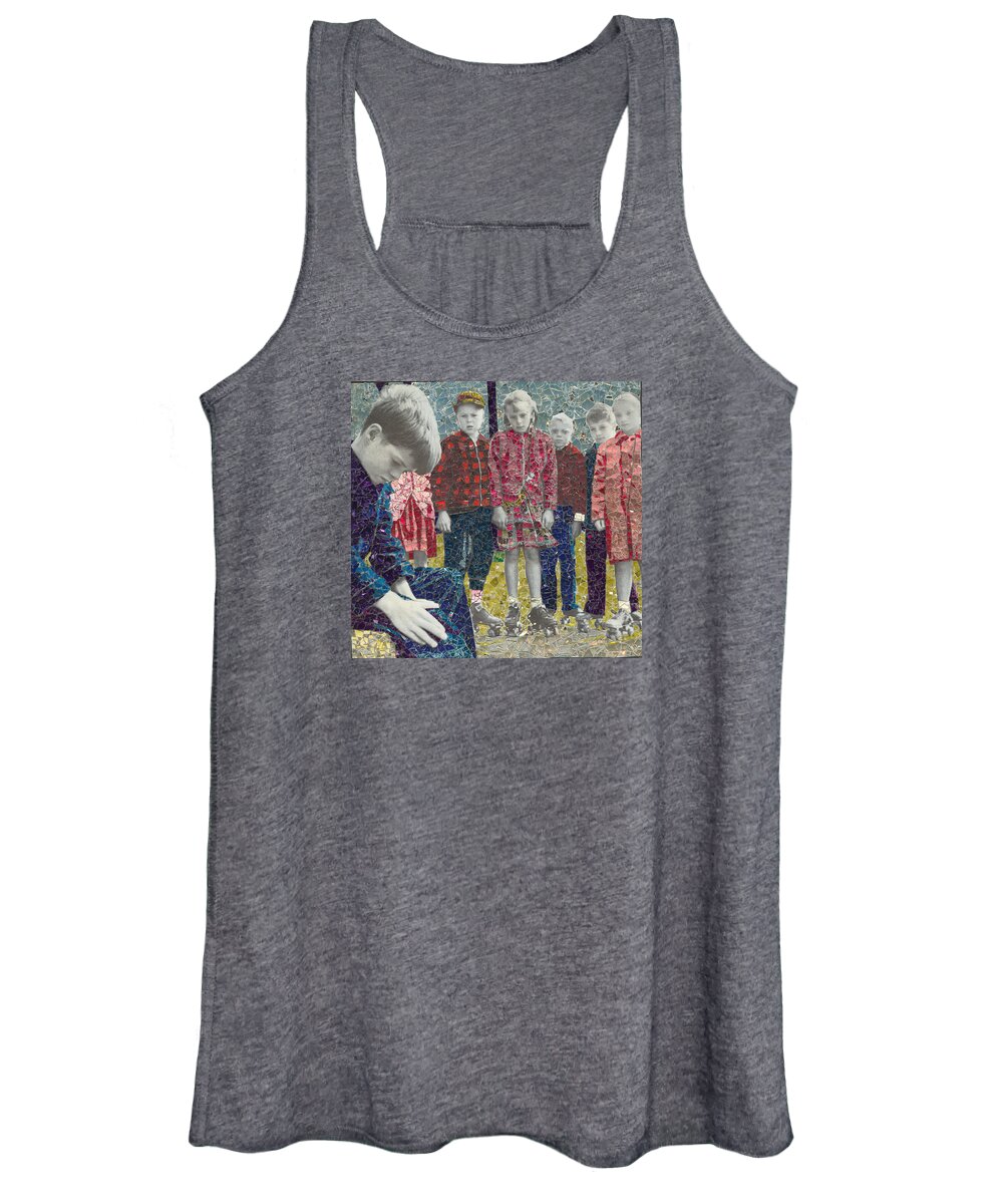Vintage Women's Tank Top featuring the mixed media Growing Pains by Matthew Lazure