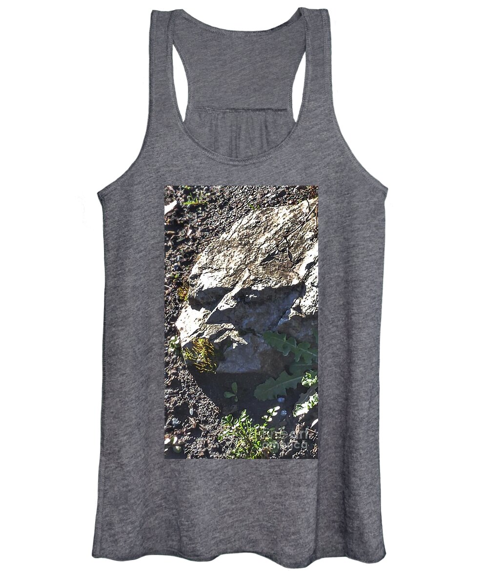 Stones Women's Tank Top featuring the photograph Grumpy Rock by Kimberly Furey