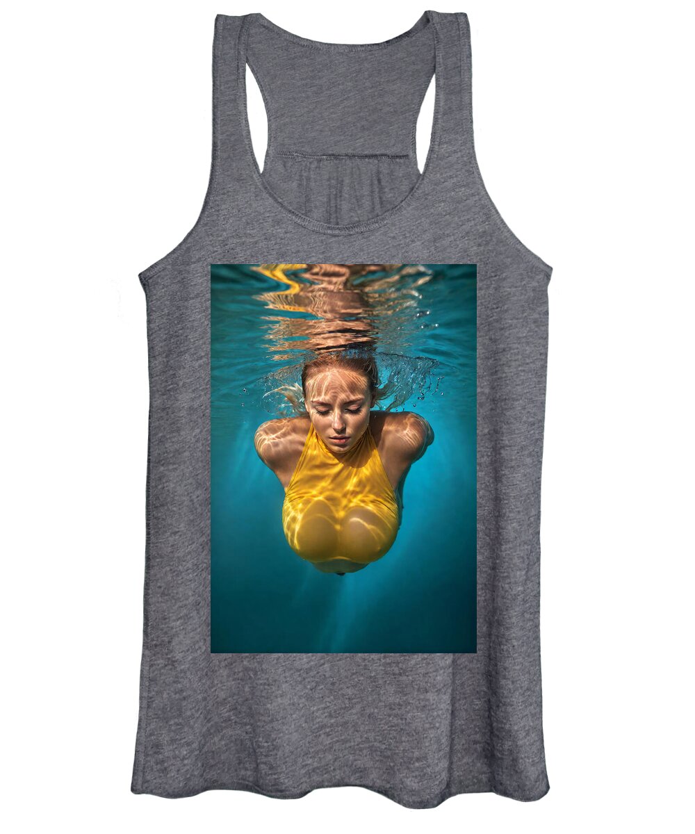 Beauty Women's Tank Top featuring the photograph H2O - Luminaire by My Head Cinema