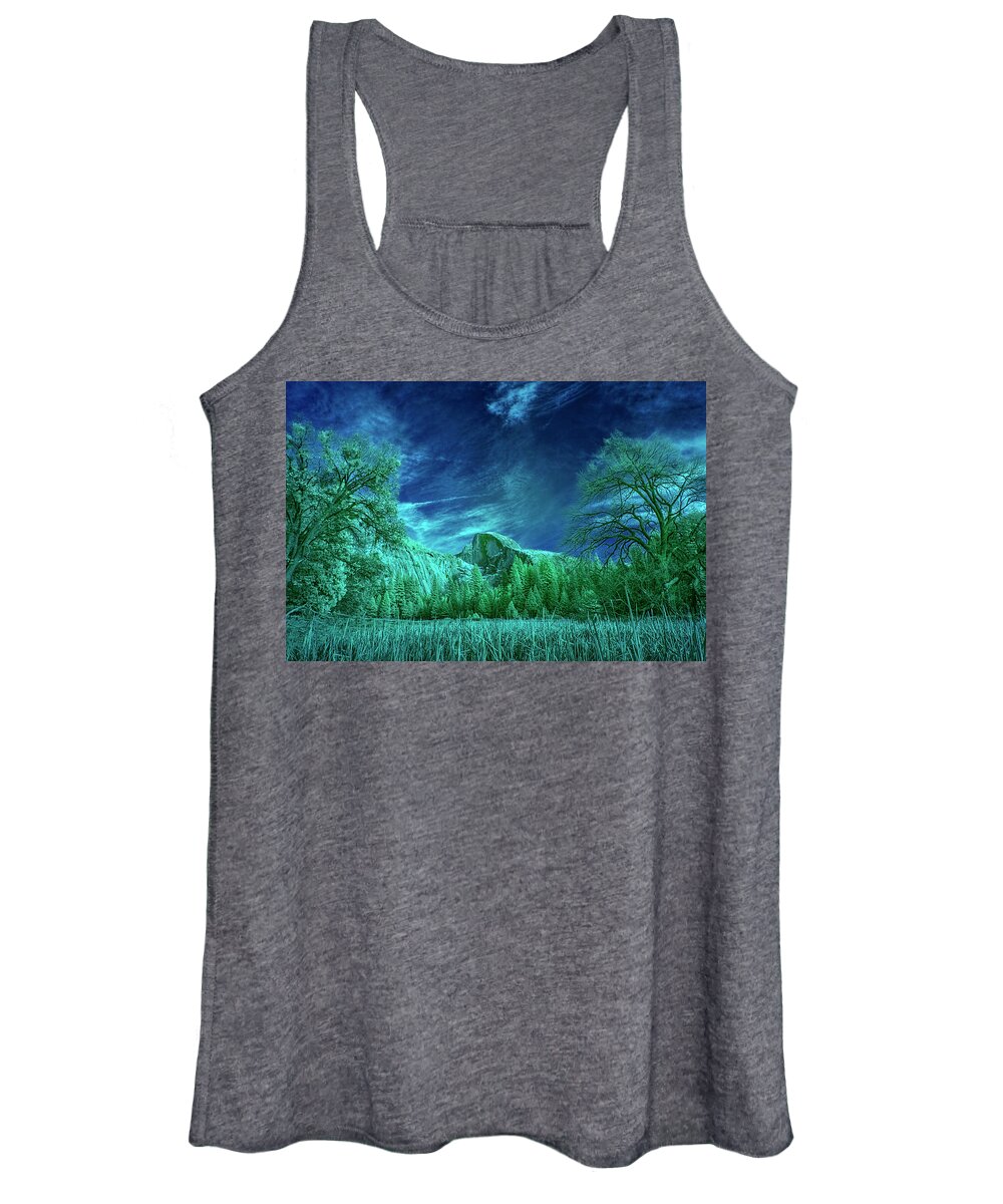 Landscape Women's Tank Top featuring the photograph Half Dome Colored Infrared by Romeo Victor