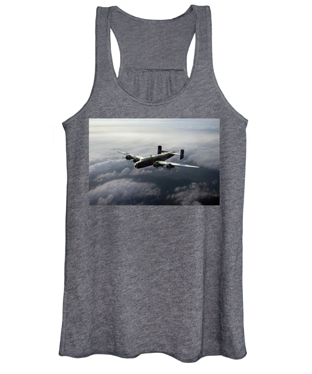 644 Squadron Women's Tank Top featuring the photograph Halifax heading home by Gary Eason