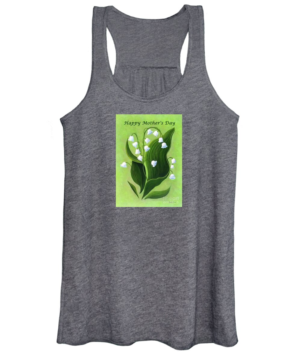 Happy Women's Tank Top featuring the photograph Happy Mother's Day - Lily of the Valley by Sarah Irland