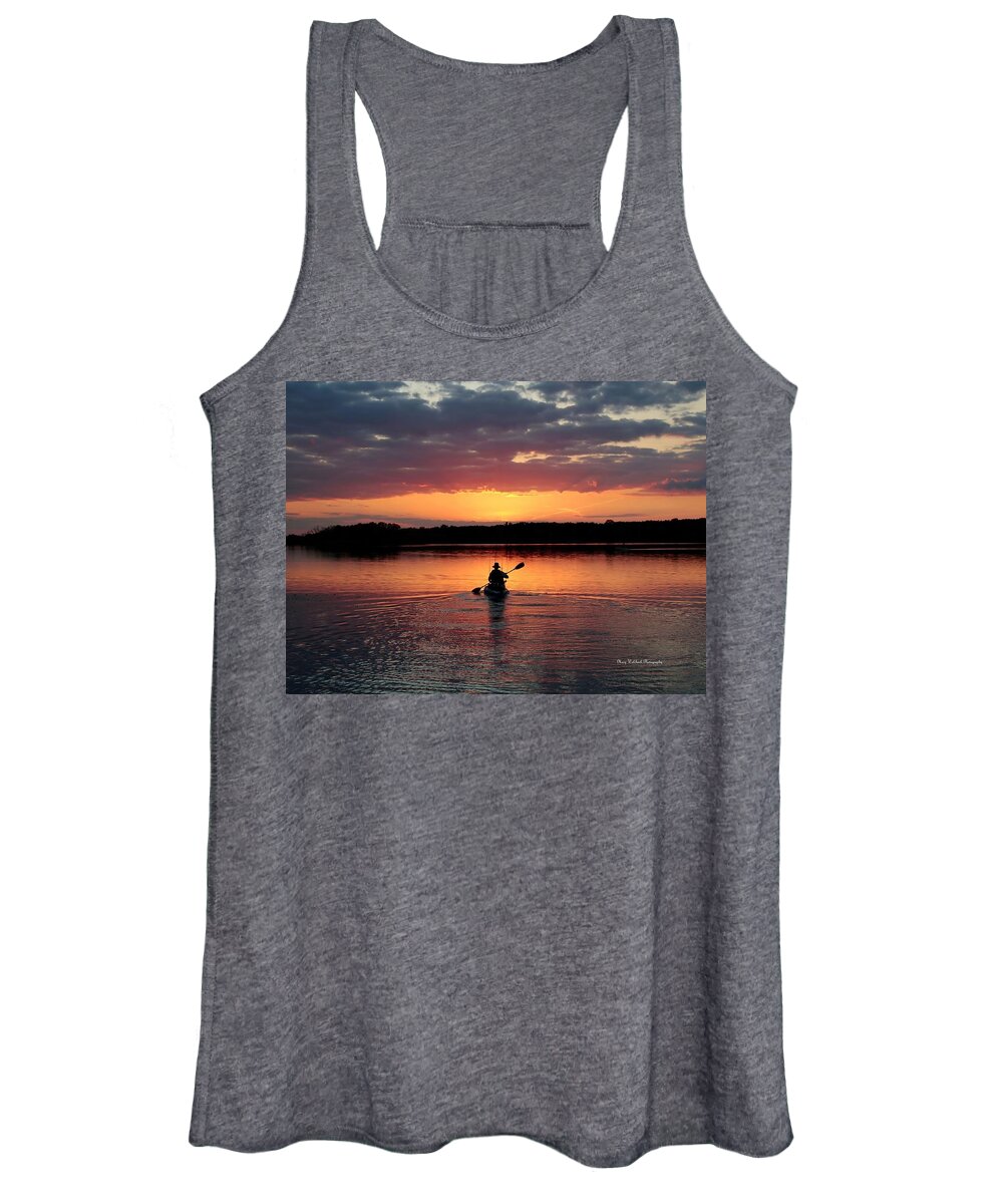 Sunset Women's Tank Top featuring the photograph Heading out to the Sun by Mary Walchuck