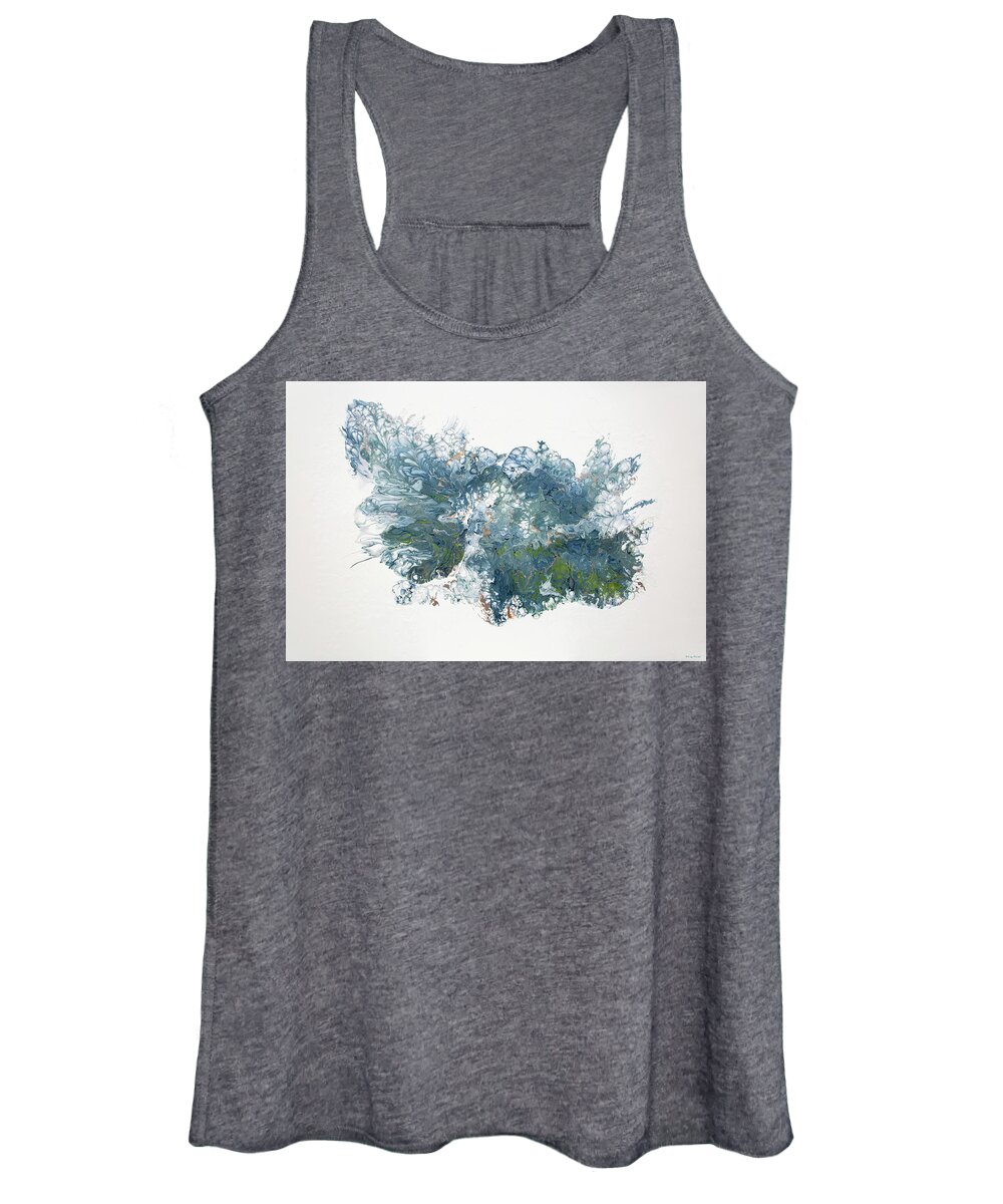 Blue Women's Tank Top featuring the painting Heaven's Gravity by Katrina Nixon