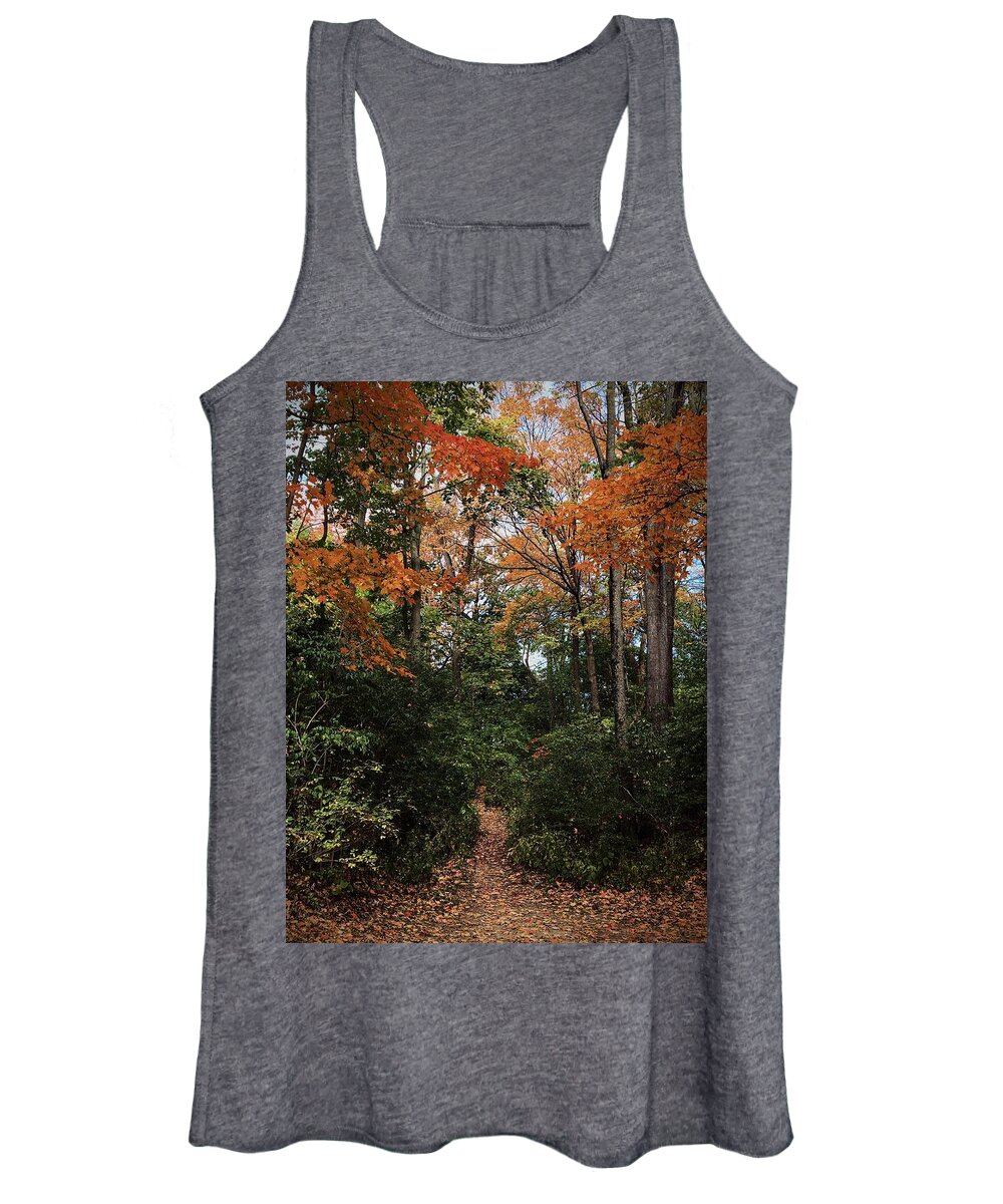 Trees Women's Tank Top featuring the photograph Hidden Hiking Trail by Jeremy Lyman