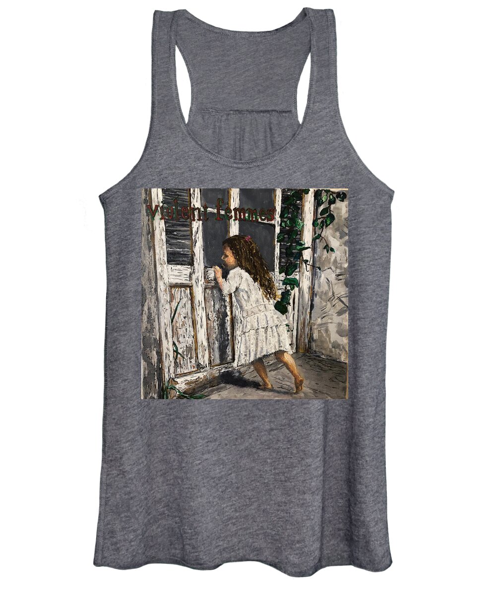 Violent Femmes Women's Tank Top featuring the painting High As A Kite by Bethany Beeler