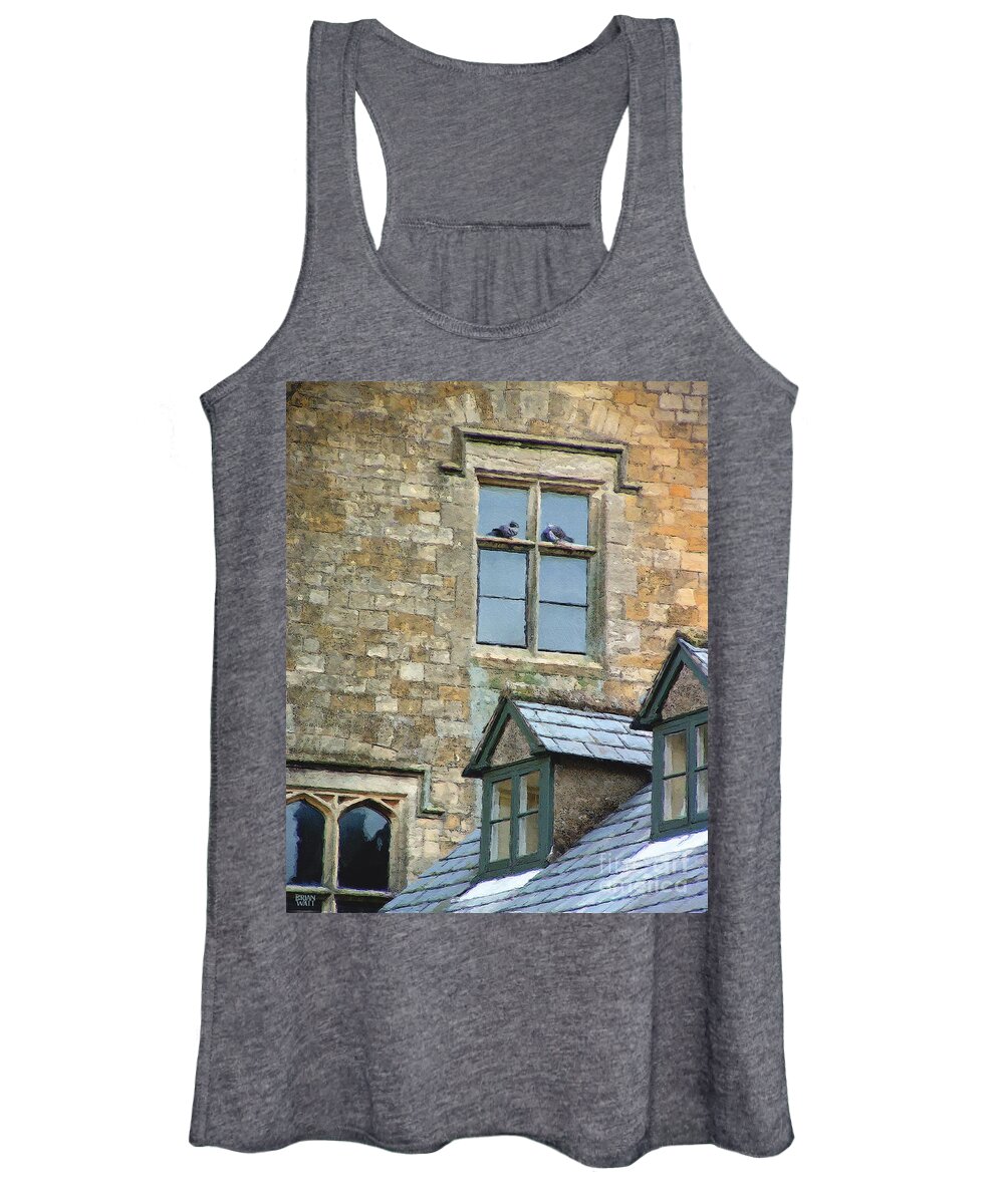 Stow-in-the-wold Women's Tank Top featuring the photograph High Church Perch by Brian Watt