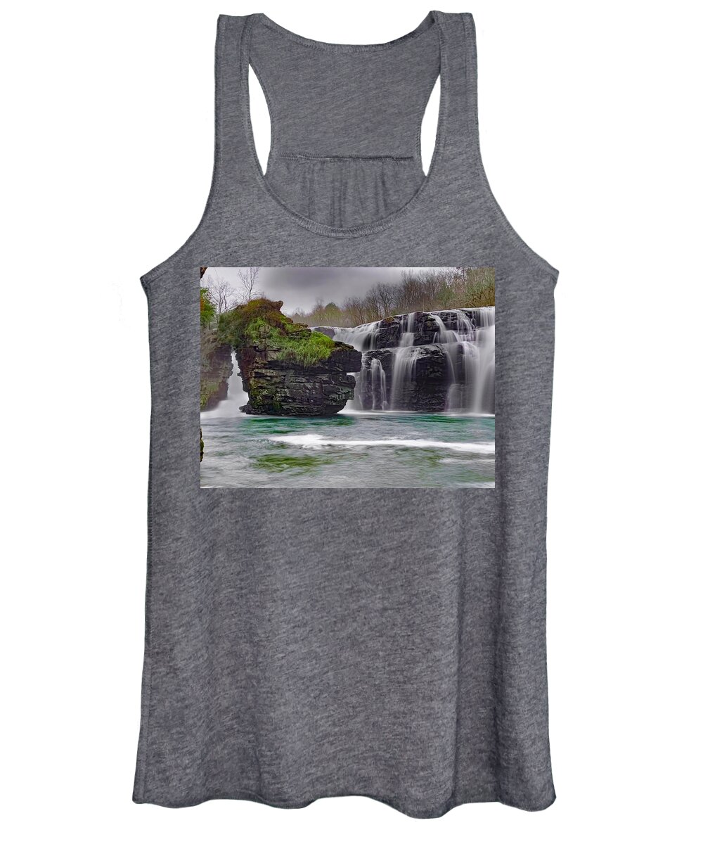Landscape Women's Tank Top featuring the photograph High falls by Jamie Tyler