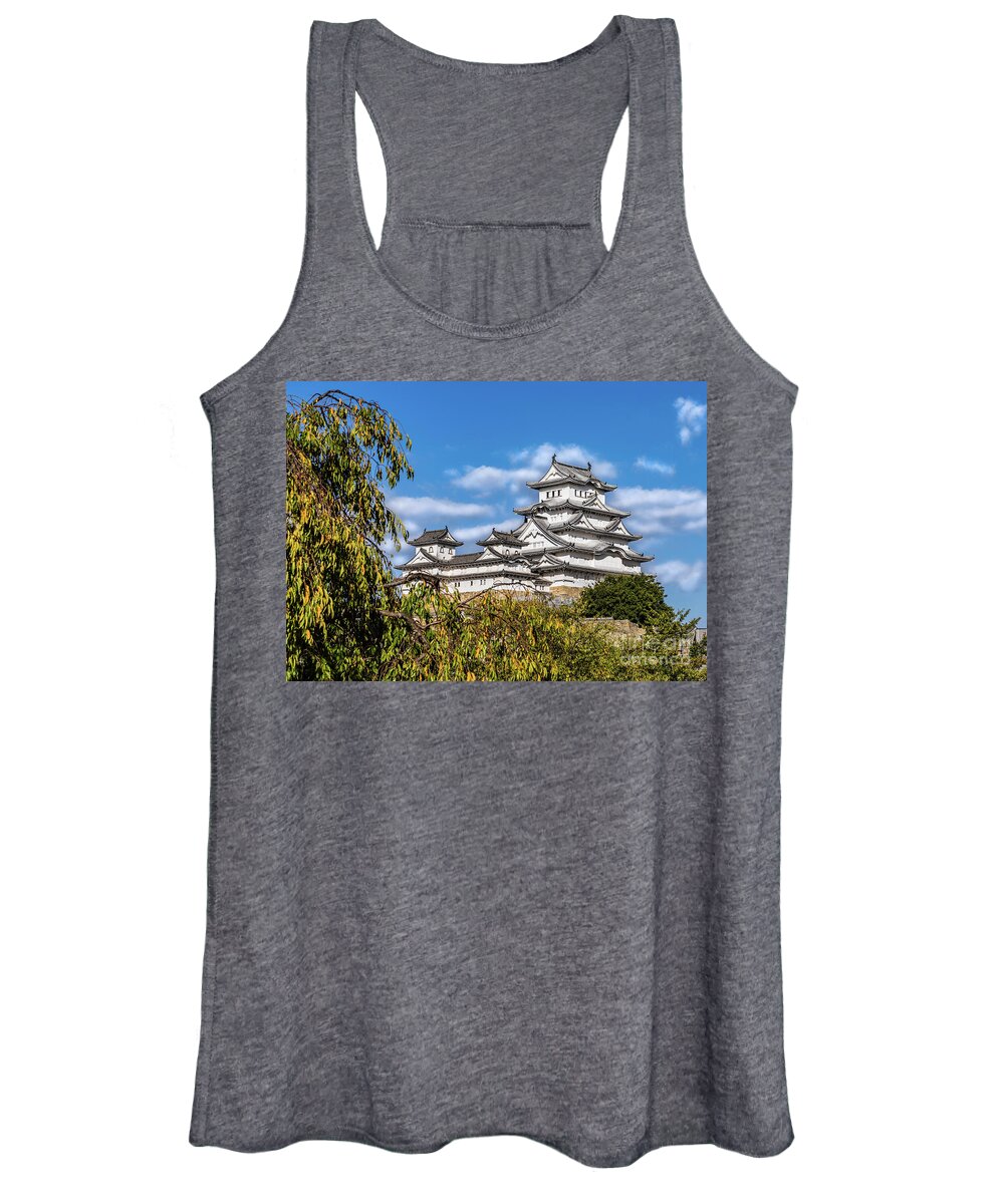 Himeji Castle Women's Tank Top featuring the photograph Himeji castle #5, Japan by Lyl Dil Creations