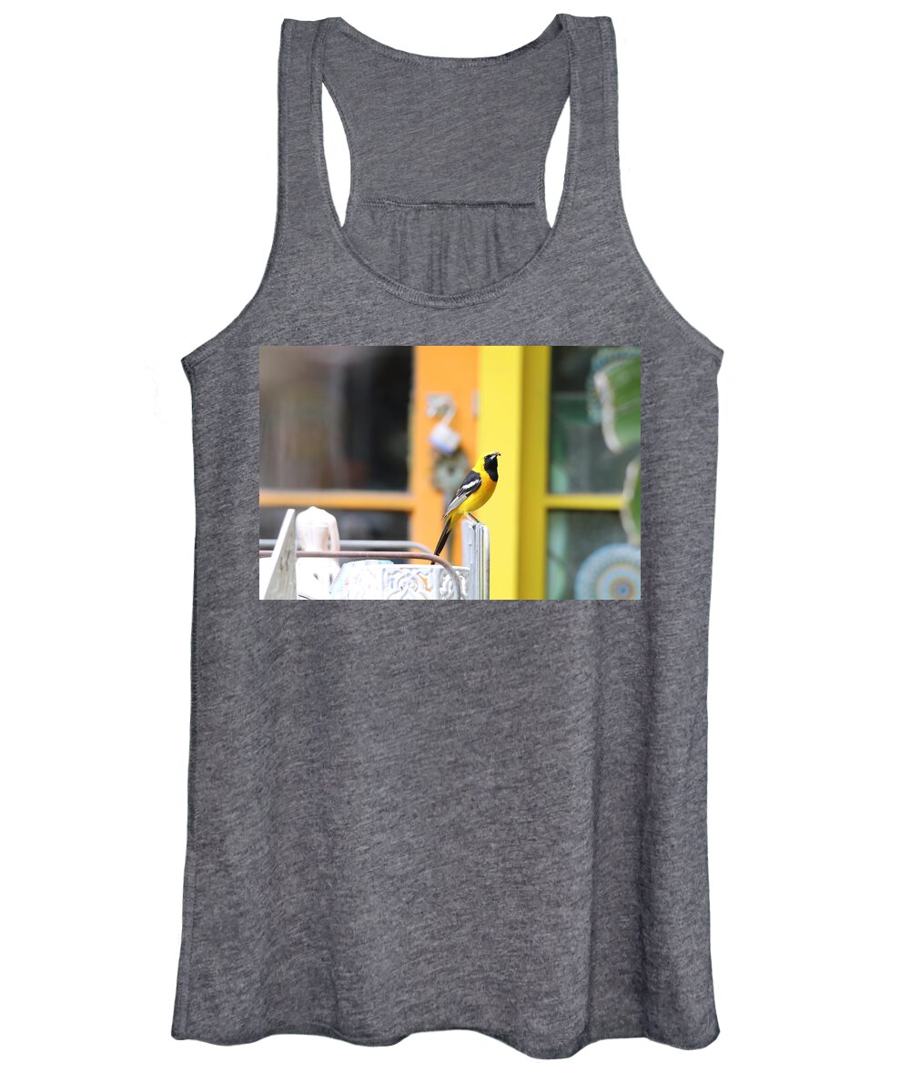 Male Women's Tank Top featuring the photograph Hooded Oriole by Perry Hoffman copyright twentytwenty