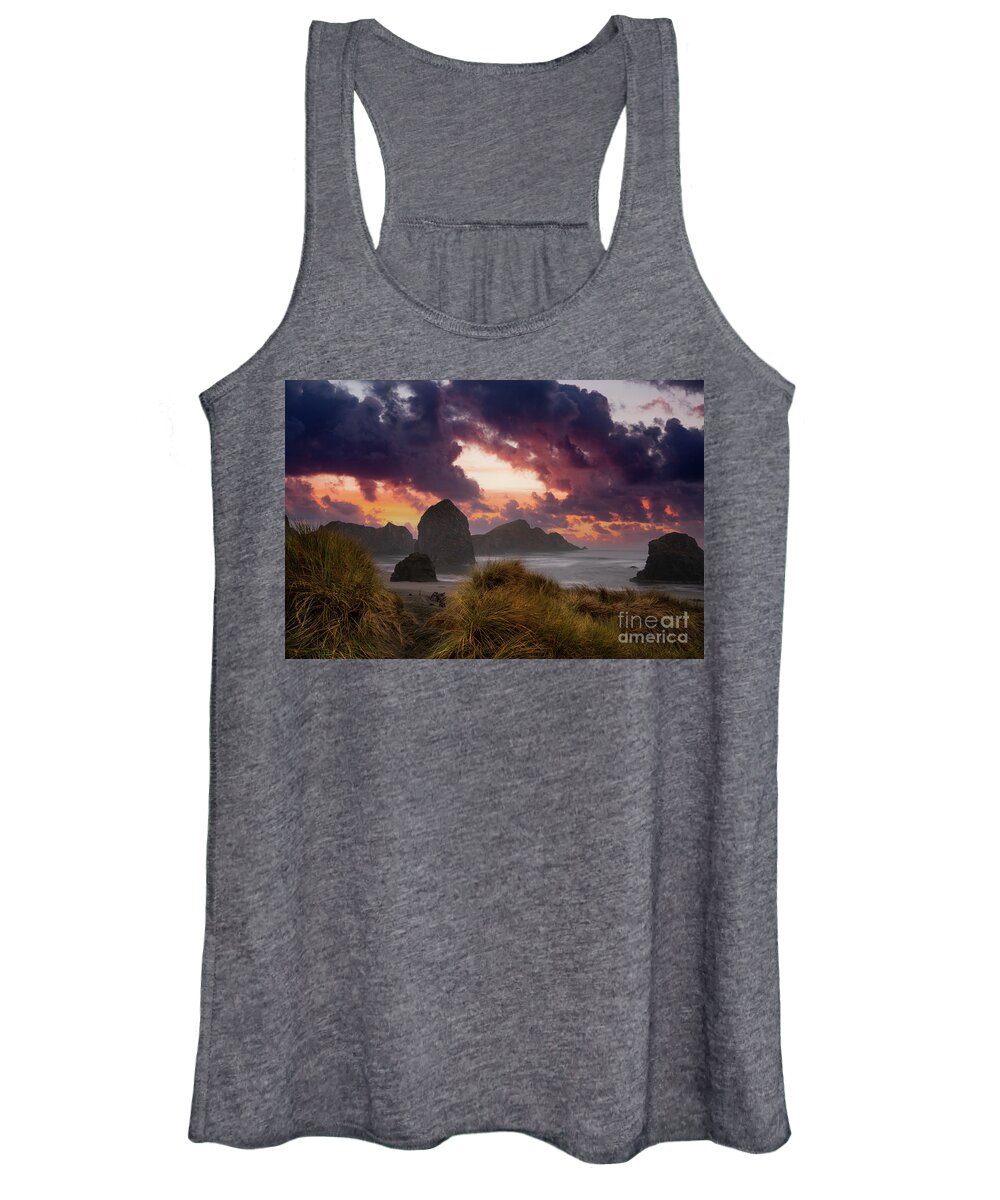 Cape Sebastian Women's Tank Top featuring the photograph Hunters cove by Keith Kapple