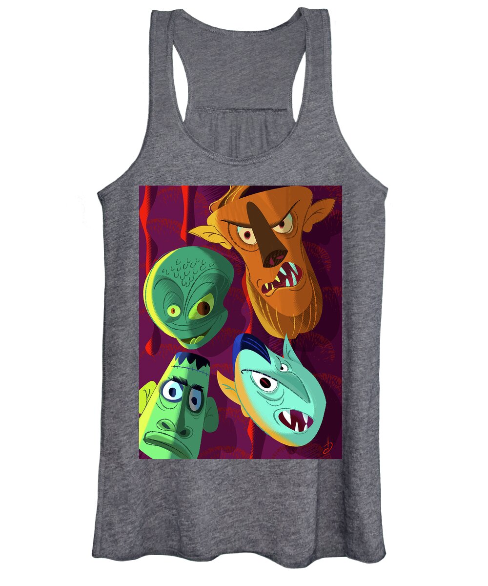 Alien Women's Tank Top featuring the digital art I see you by Alan Bodner