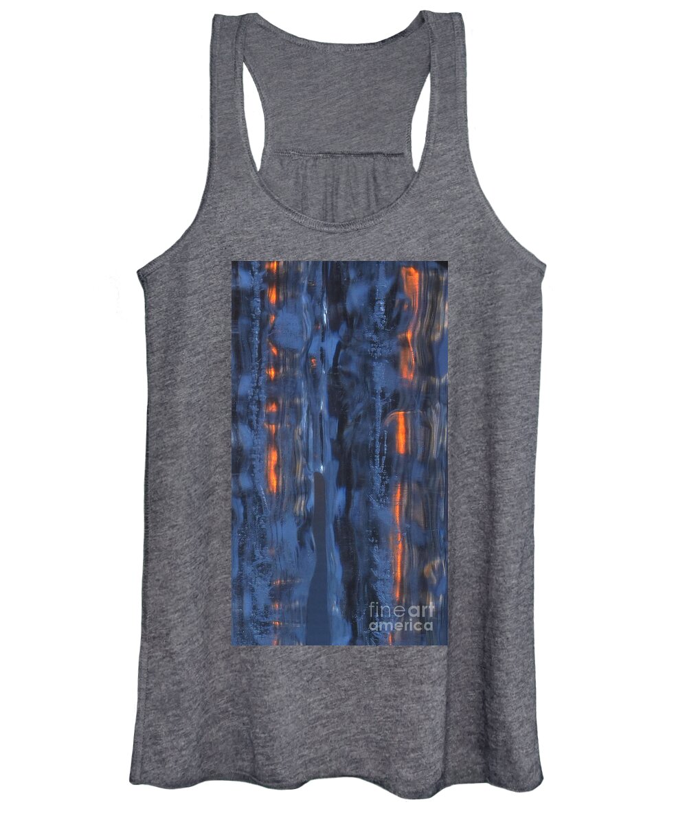 Icicles Women's Tank Top featuring the photograph Icicles on the Fire by fototaker Tony