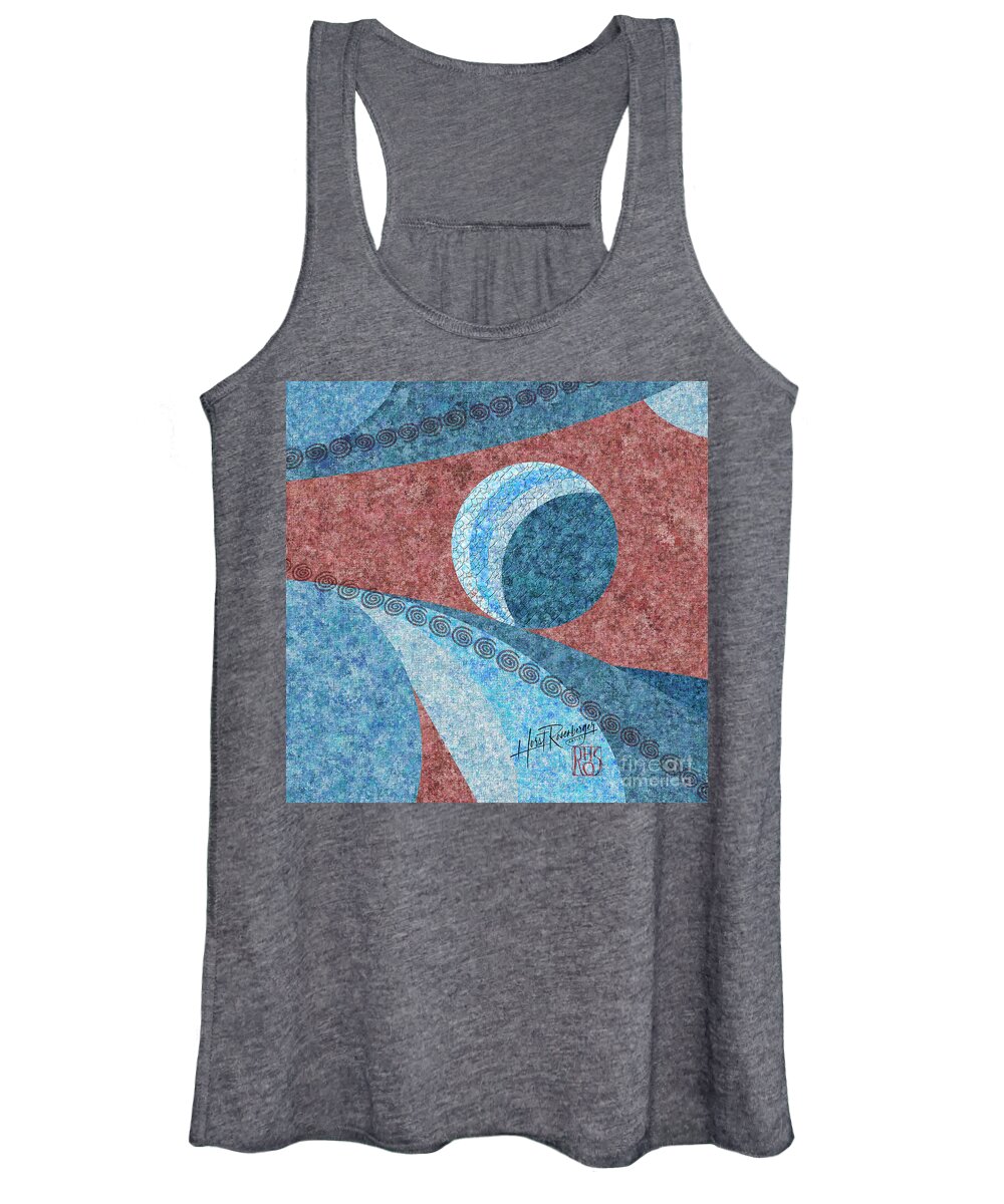Abstract Women's Tank Top featuring the painting Idea Finds Its Way by Horst Rosenberger