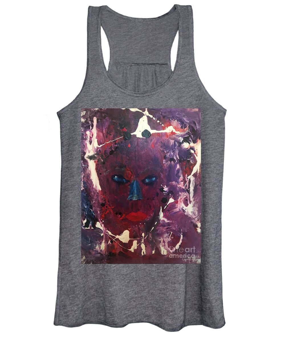 Abstract Expressionism Women's Tank Top featuring the painting Pour Painting I Art Print by Crystal Stagg