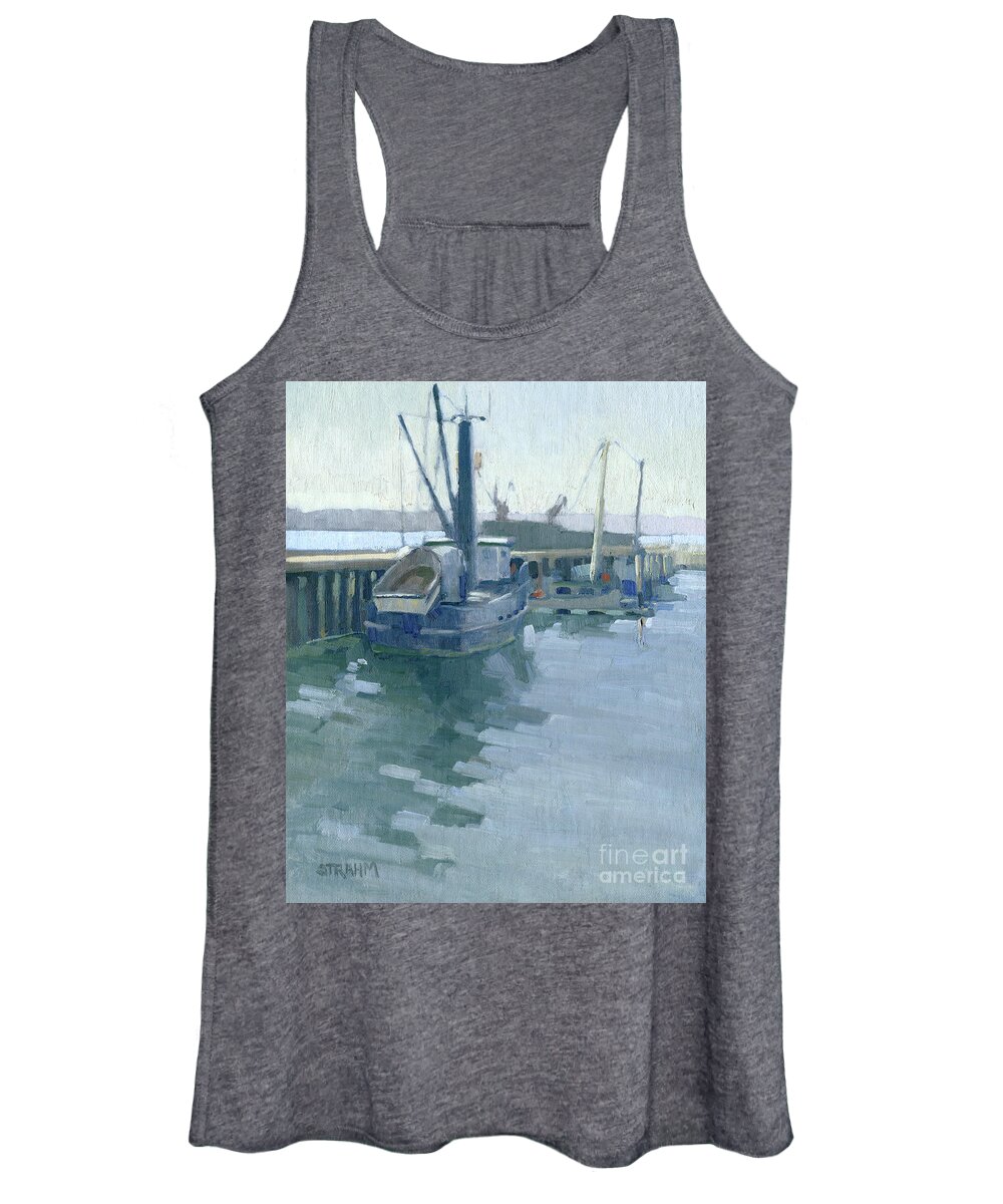 Bait Boat Women's Tank Top featuring the painting In Between Runs, The Rival - San Diego, California by Paul Strahm
