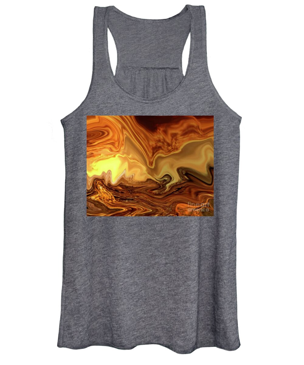 Light Within Abstract Art Women's Tank Top featuring the digital art Inside the light by Elaine Hayward