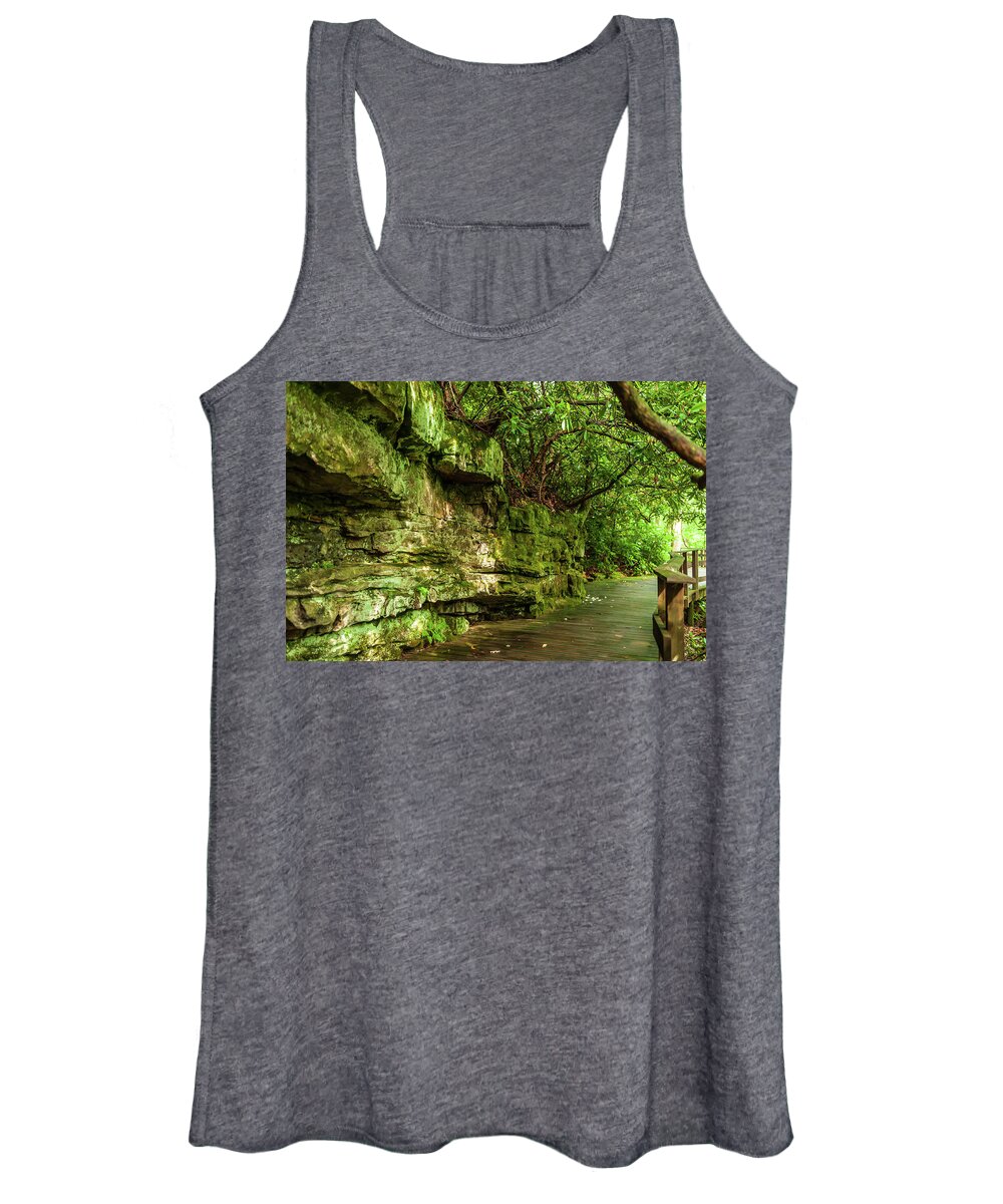 Falling Waters Women's Tank Top featuring the photograph Into Falling Waters by Louis Dallara