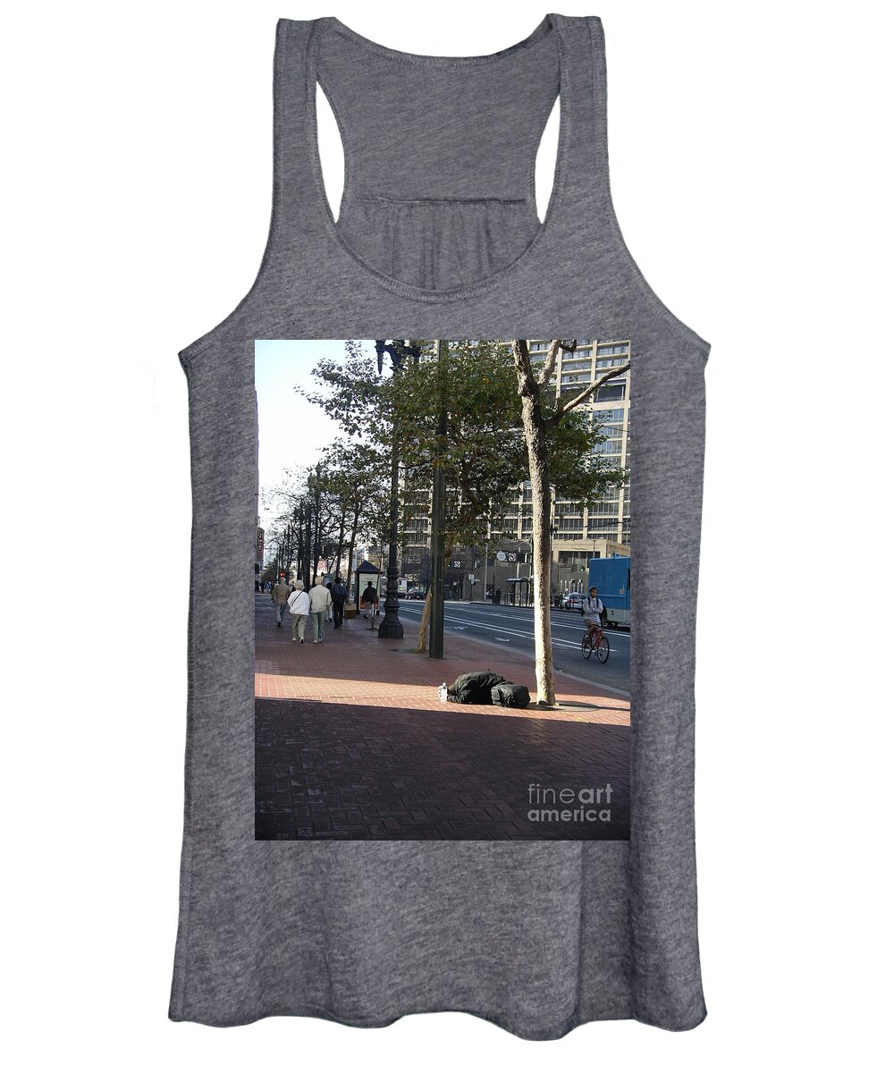 Homeless Women's Tank Top featuring the photograph Invisible by Cynthia Marcopulos