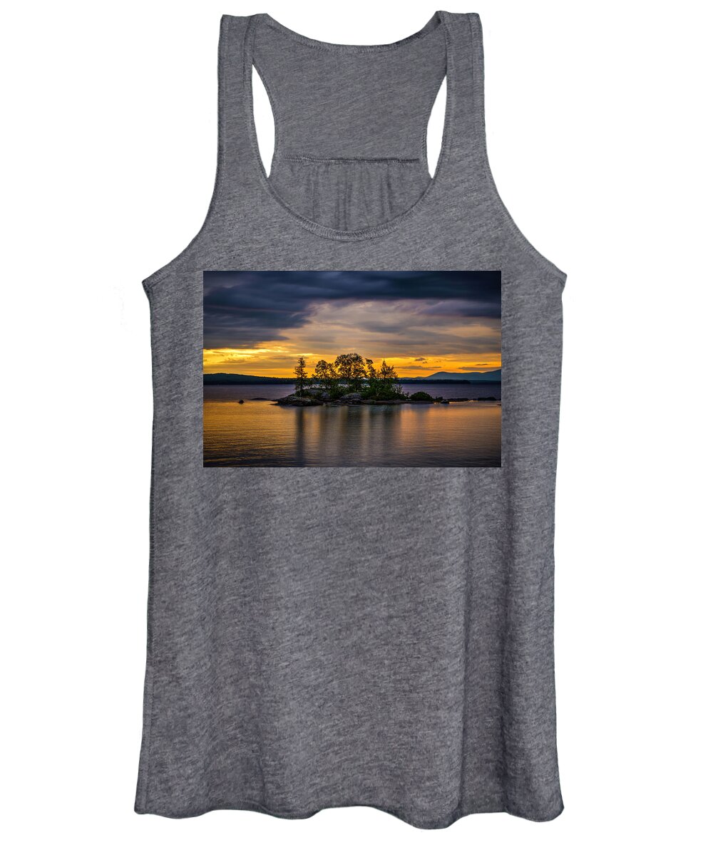 Dawn Women's Tank Top featuring the photograph Island at Dawn by Norman Reid