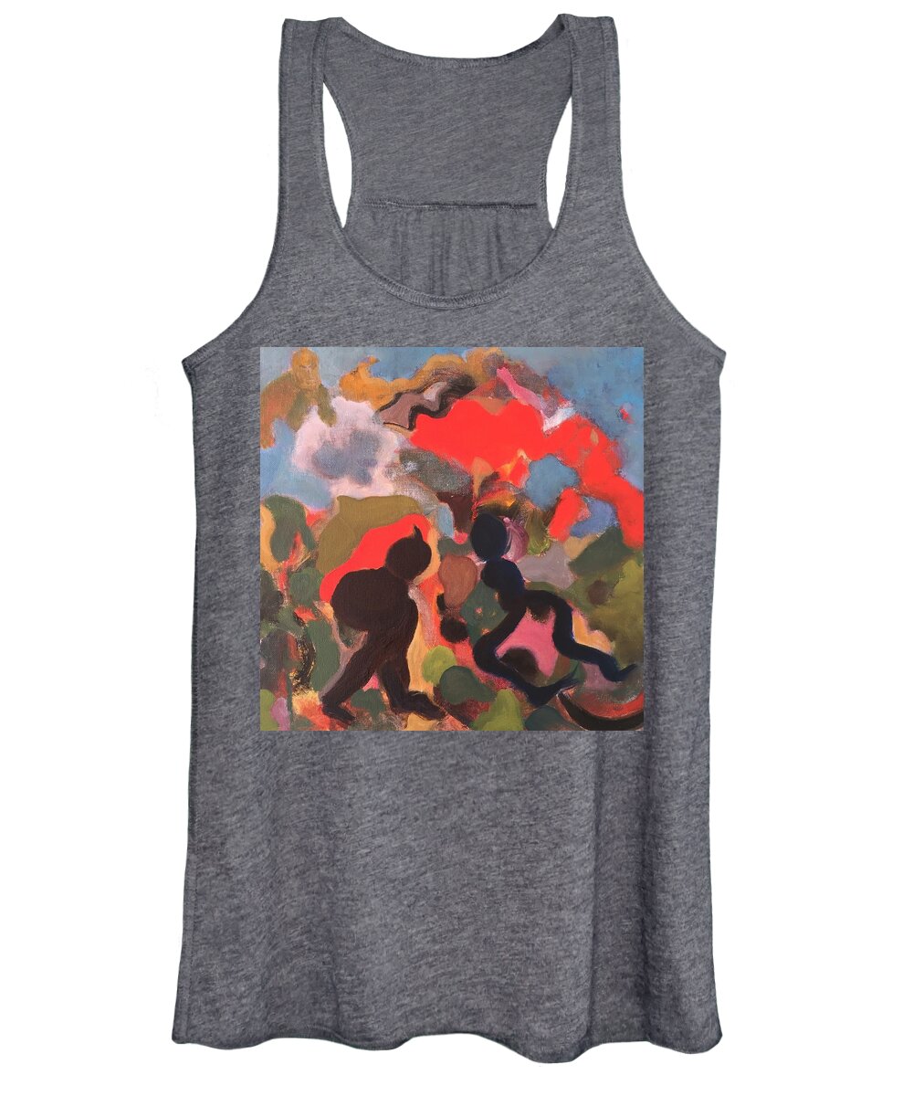 Abstract Women's Tank Top featuring the painting It's a mixed up world by Richard Willson