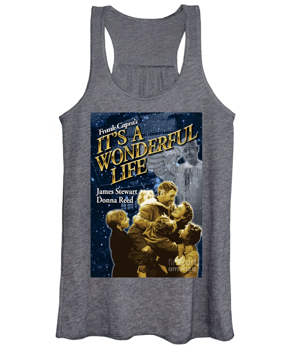 Frank Capra Women's Tank Top featuring the photograph It's A Wonderful Life Movie Poster Vertical by Brian Watt