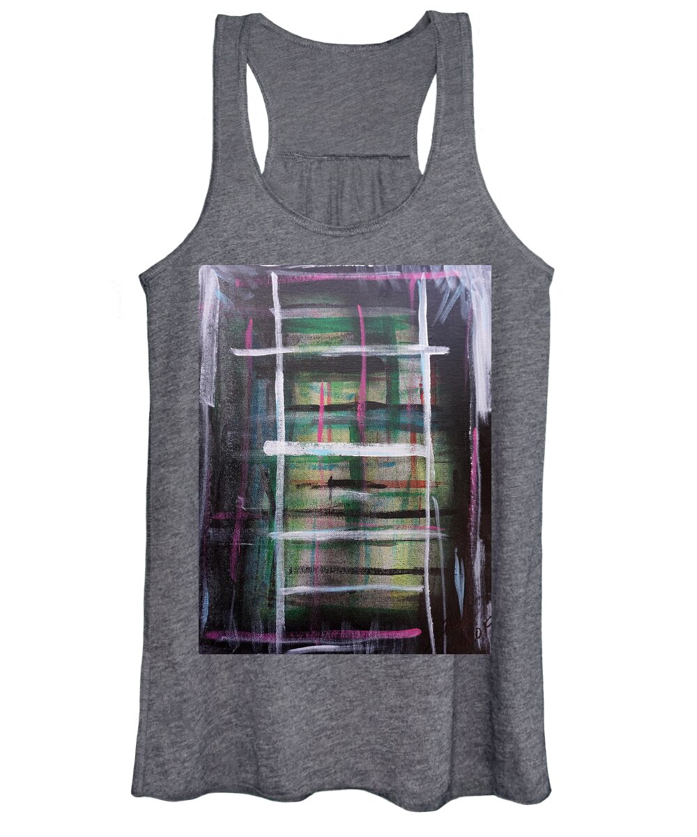 Abstract Women's Tank Top featuring the painting Jacobs Ladder by Brent Knippel