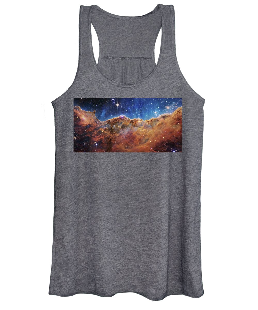 3scape Women's Tank Top featuring the photograph James Webb Telescope The Cosmic Cliffs in Carina by Adam Romanowicz