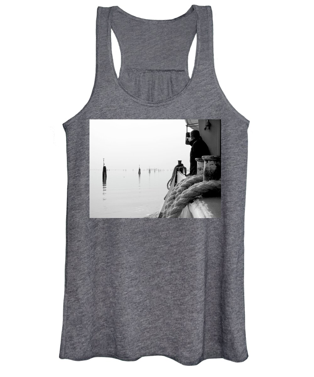 Black-and-white Photography Women's Tank Top featuring the photograph Journey by Eyes Of CC