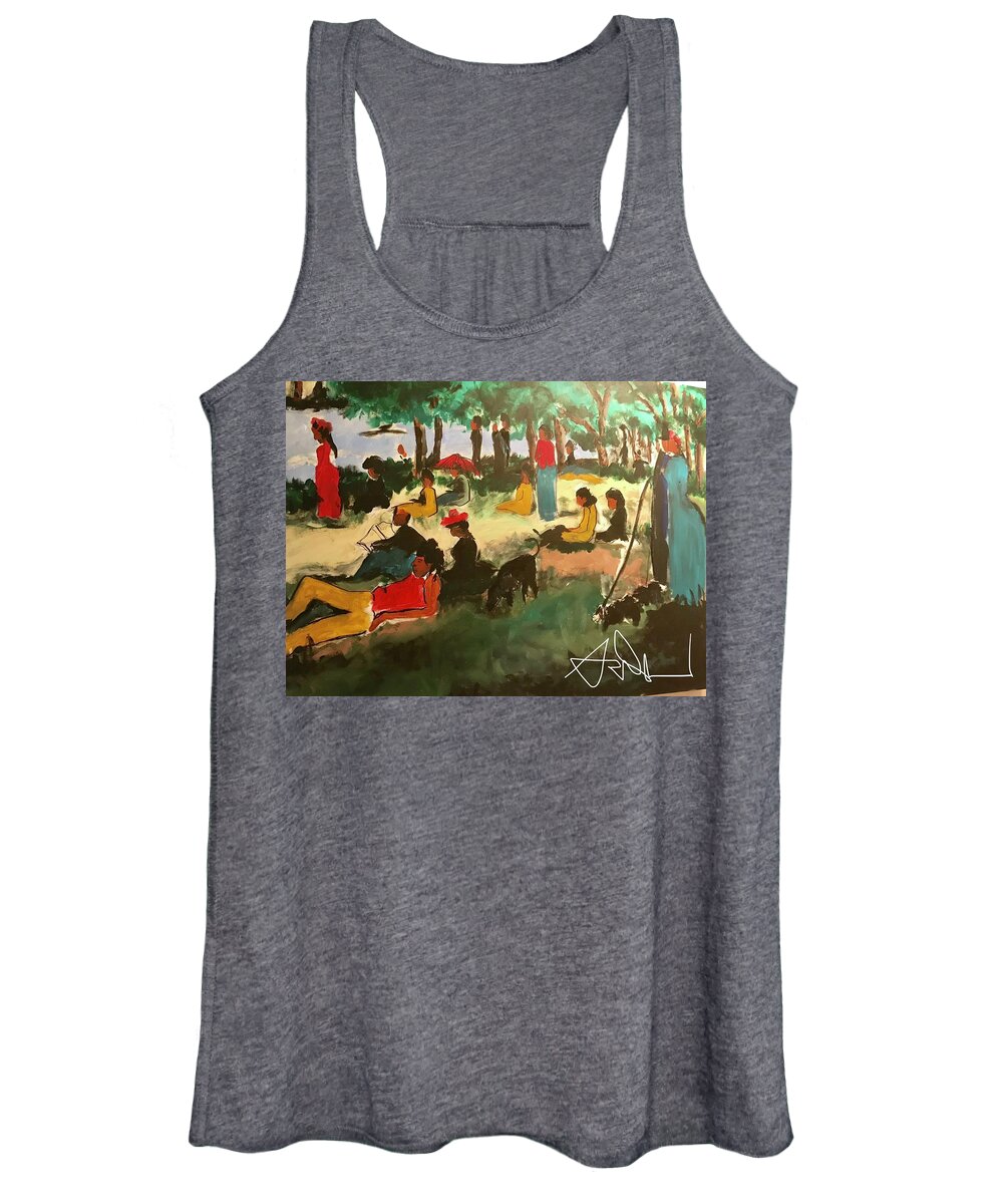  Women's Tank Top featuring the painting Juneteenth by Angie ONeal