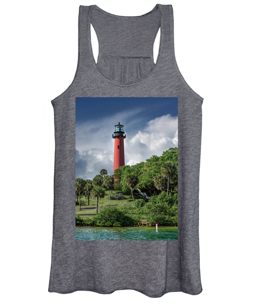 Lighthouse Women's Tank Top featuring the photograph Jupiter Inlet Lighthouse by Laura Fasulo