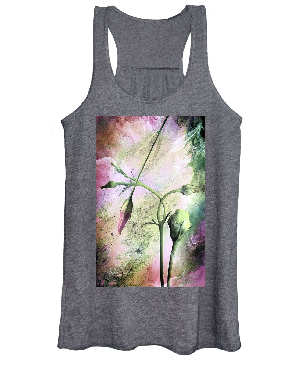 Floral Women's Tank Top featuring the photograph Just A Bunch Of Buds by Rene Crystal