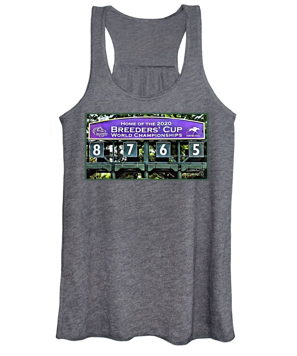 Keeneland Women's Tank Top featuring the digital art Keeneland Breeders Cup by CAC Graphics