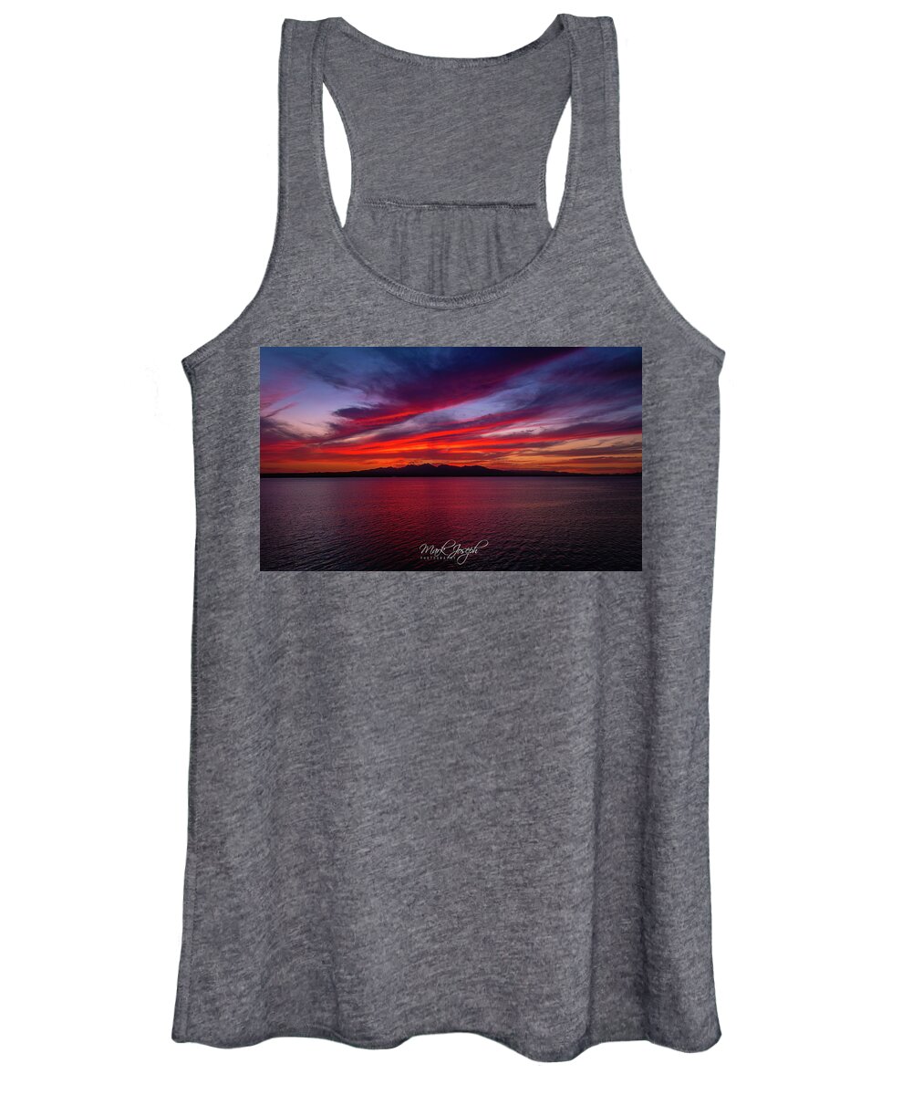 Sunset Women's Tank Top featuring the photograph Lake Havasu Sunset by Mark Joseph