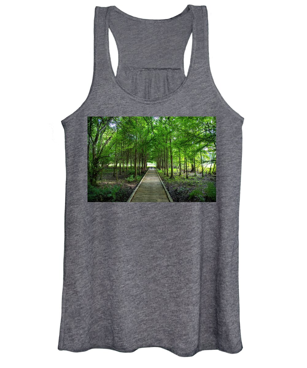 Woods Women's Tank Top featuring the photograph Lake Istokpoga Park by Dart Humeston