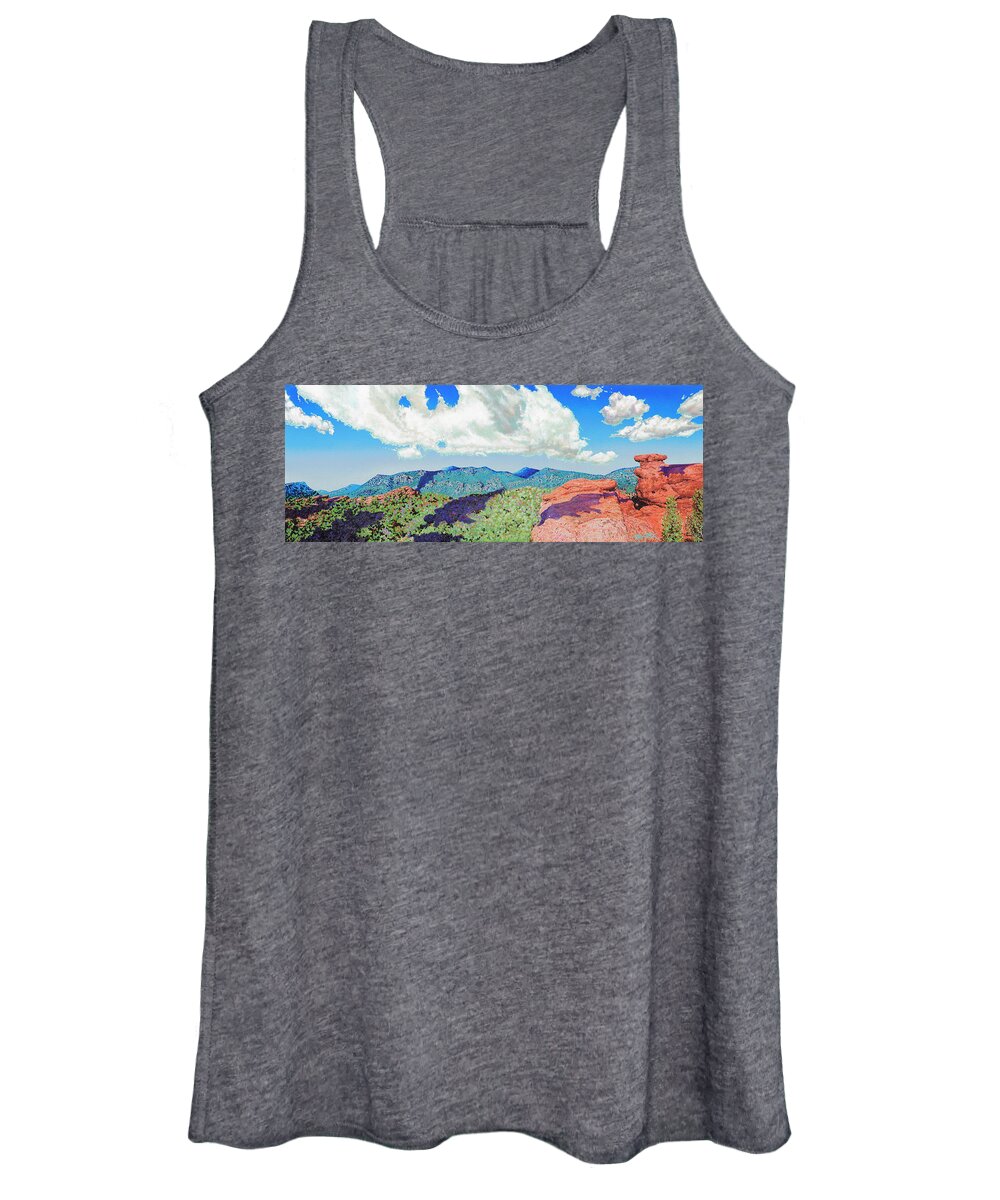 Impressionism Women's Tank Top featuring the painting Leap and the Net will Appear by Darien Bogart