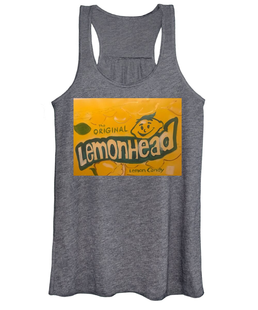  Women's Tank Top featuring the painting Lemon by Angie ONeal