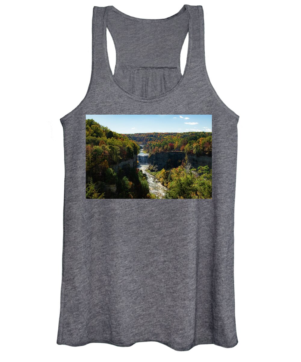 Nature Women's Tank Top featuring the photograph Letchworth State Park by Nicole Lloyd