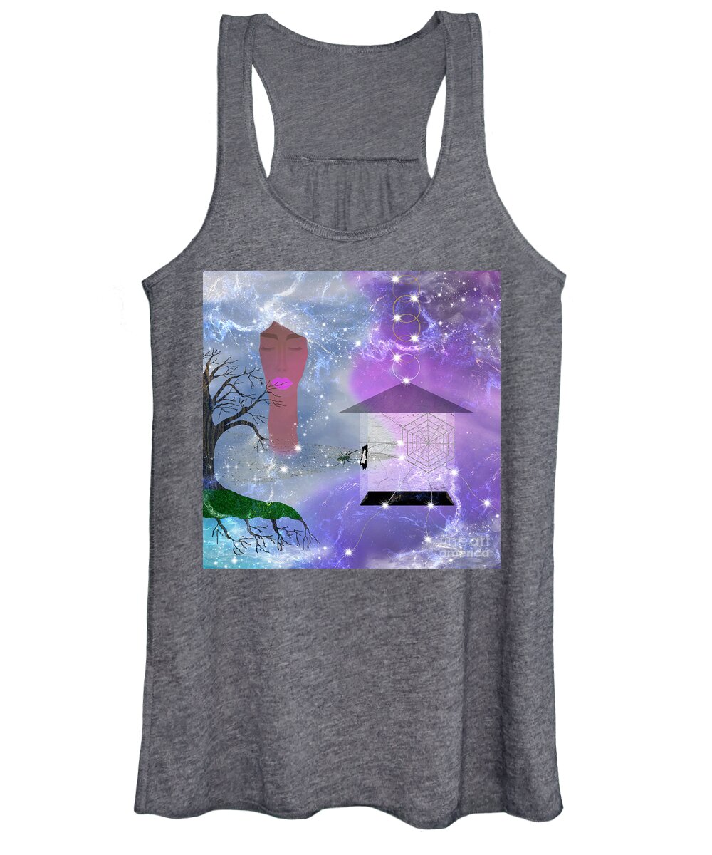 Letting Go Women's Tank Top featuring the mixed media Letting Go by Diamante Lavendar