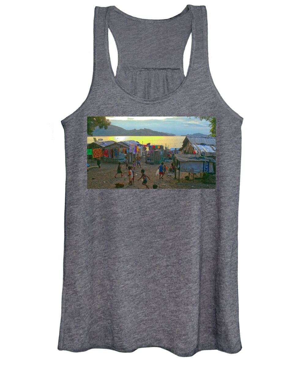 Fishing Village Women's Tank Top featuring the photograph Life in the fishing village by Robert Bociaga