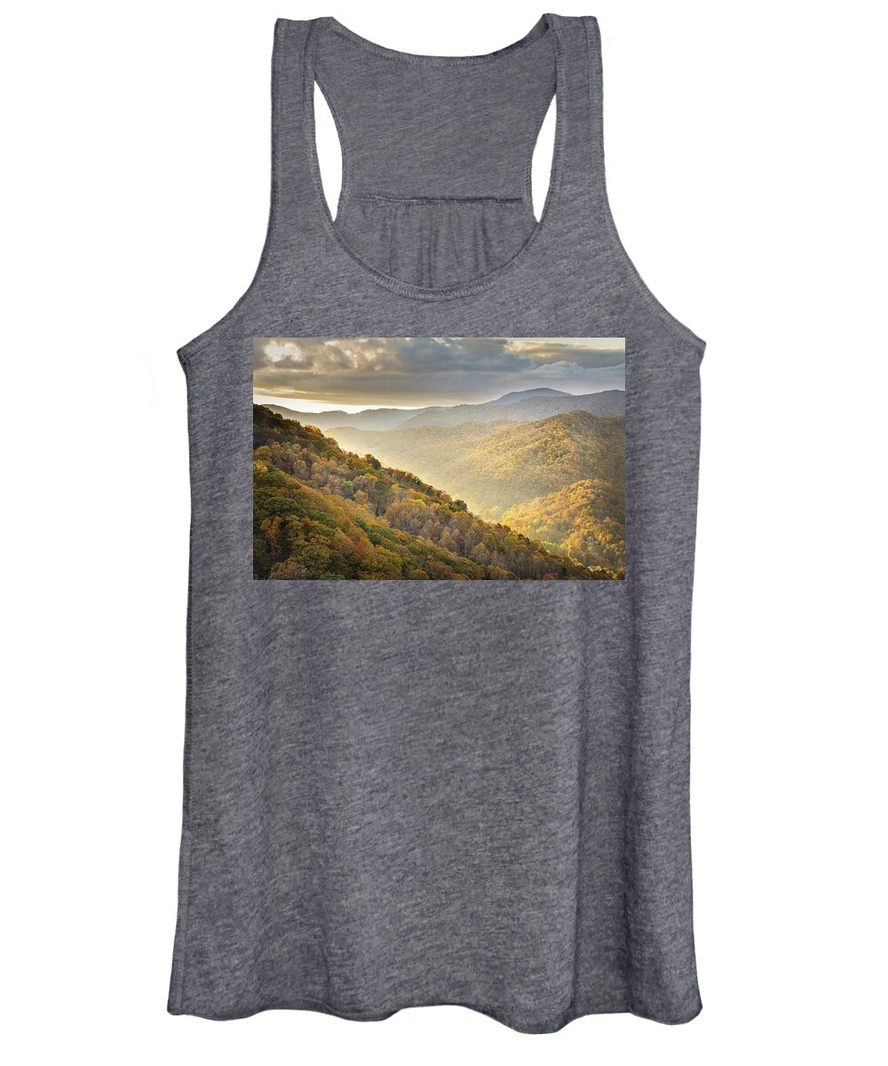 Maggie Valley Women's Tank Top featuring the photograph Light Through The Clouds by Jordan Hill