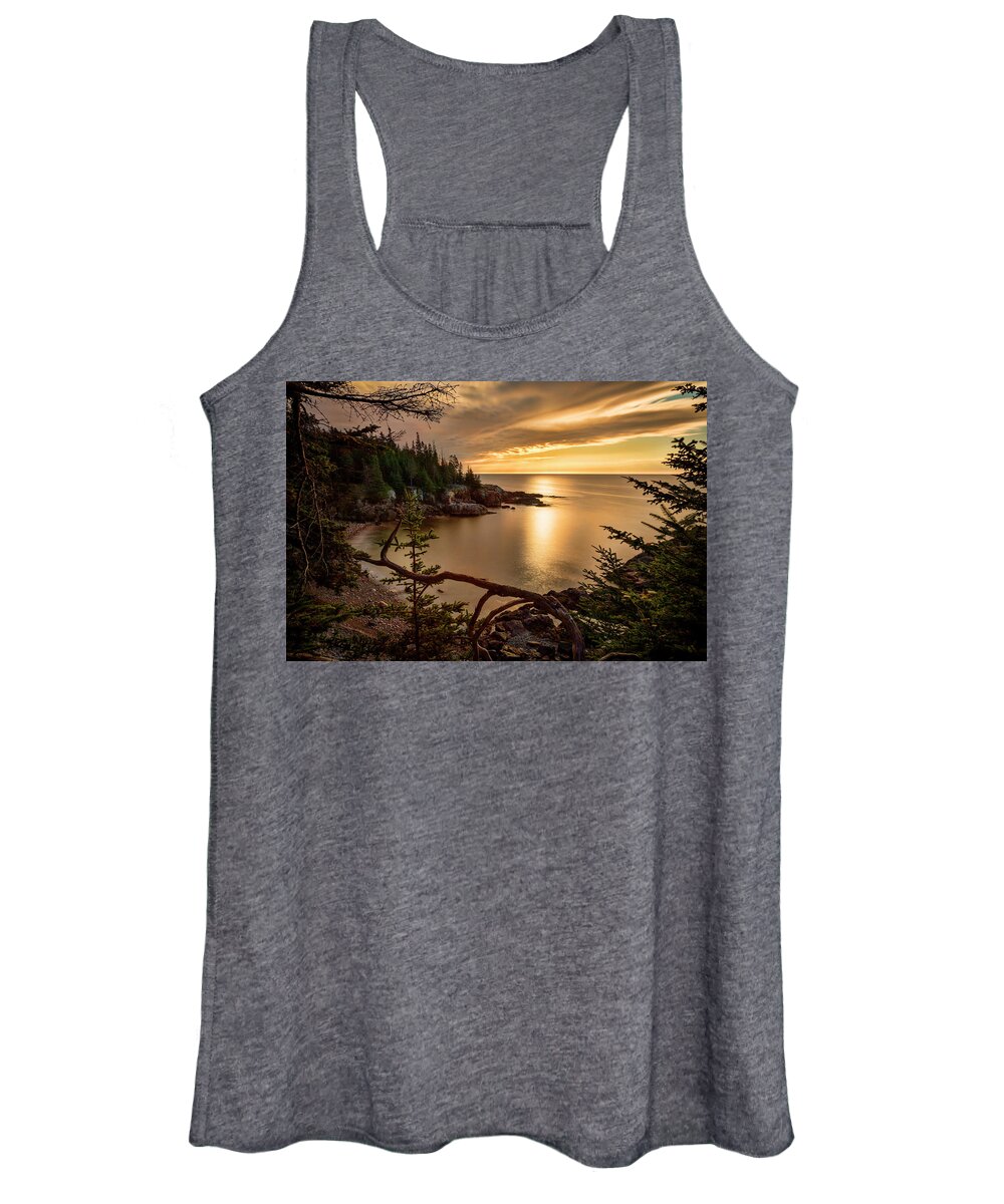 Acadia National Park Women's Tank Top featuring the photograph Little Hunters Beach a3709 by Greg Hartford