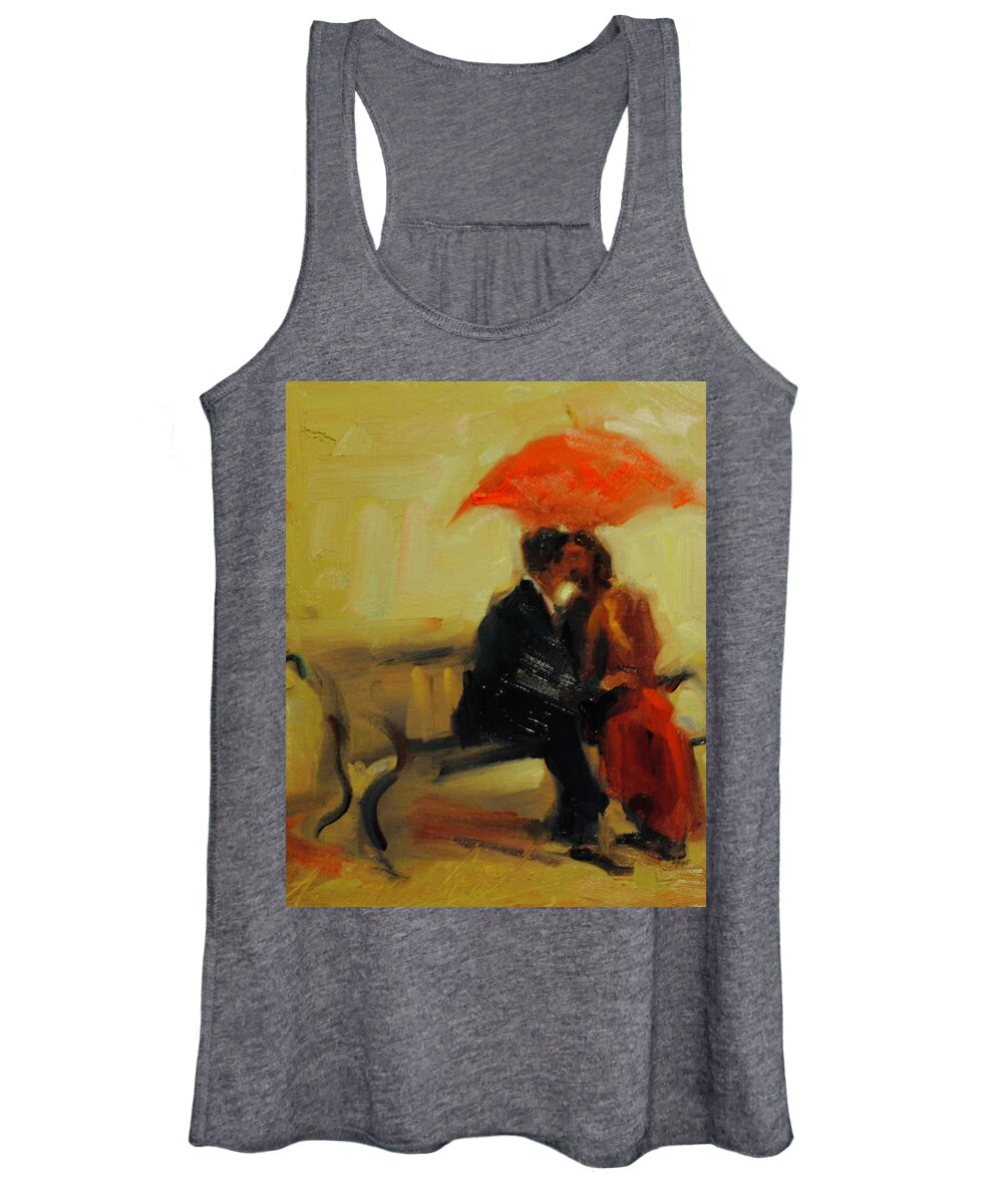 Couple Women's Tank Top featuring the painting Love by Ashlee Trcka