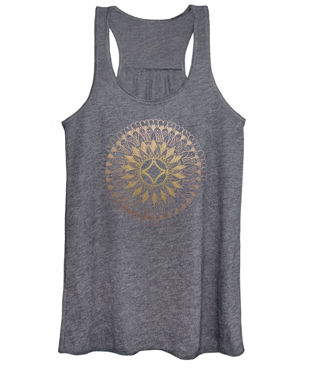 Mandala Women's Tank Top featuring the painting Loves Golden Compass by Eseret Art