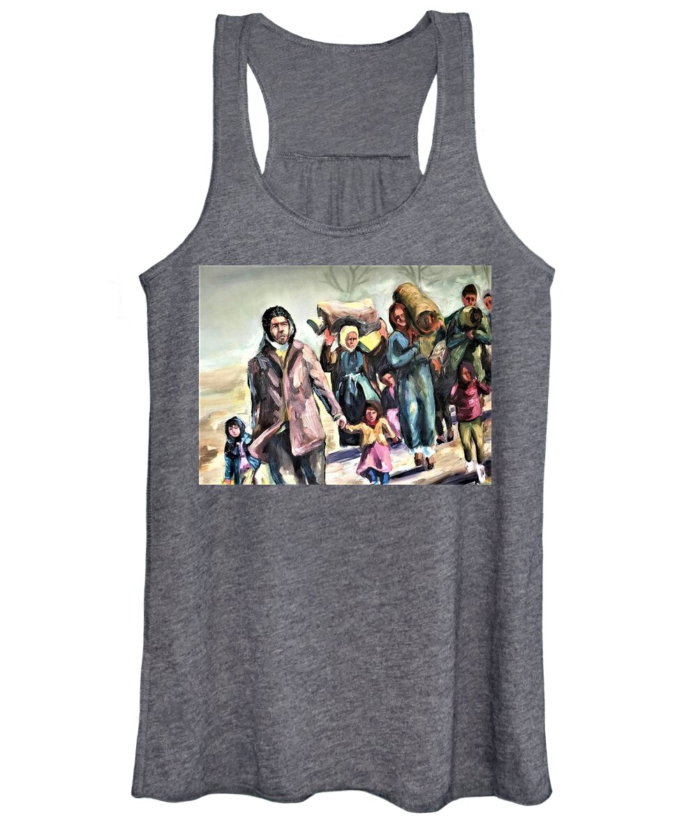 Impressionist Women's Tank Top featuring the painting MA7-Massoud Ahmed by Massoud Ahmed