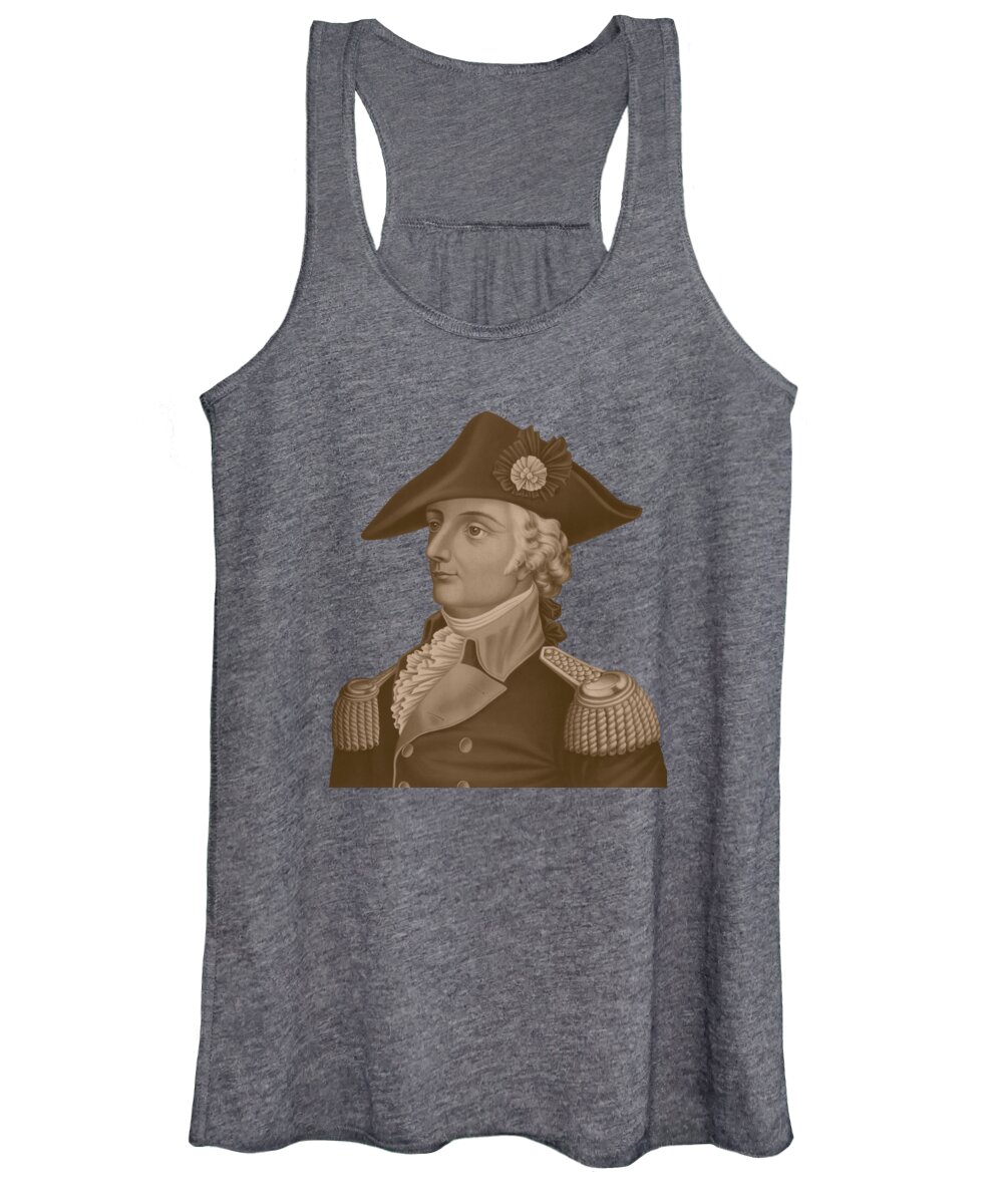 Revolutionary War Women's Tank Top featuring the mixed media Mad Anthony Wayne by War Is Hell Store