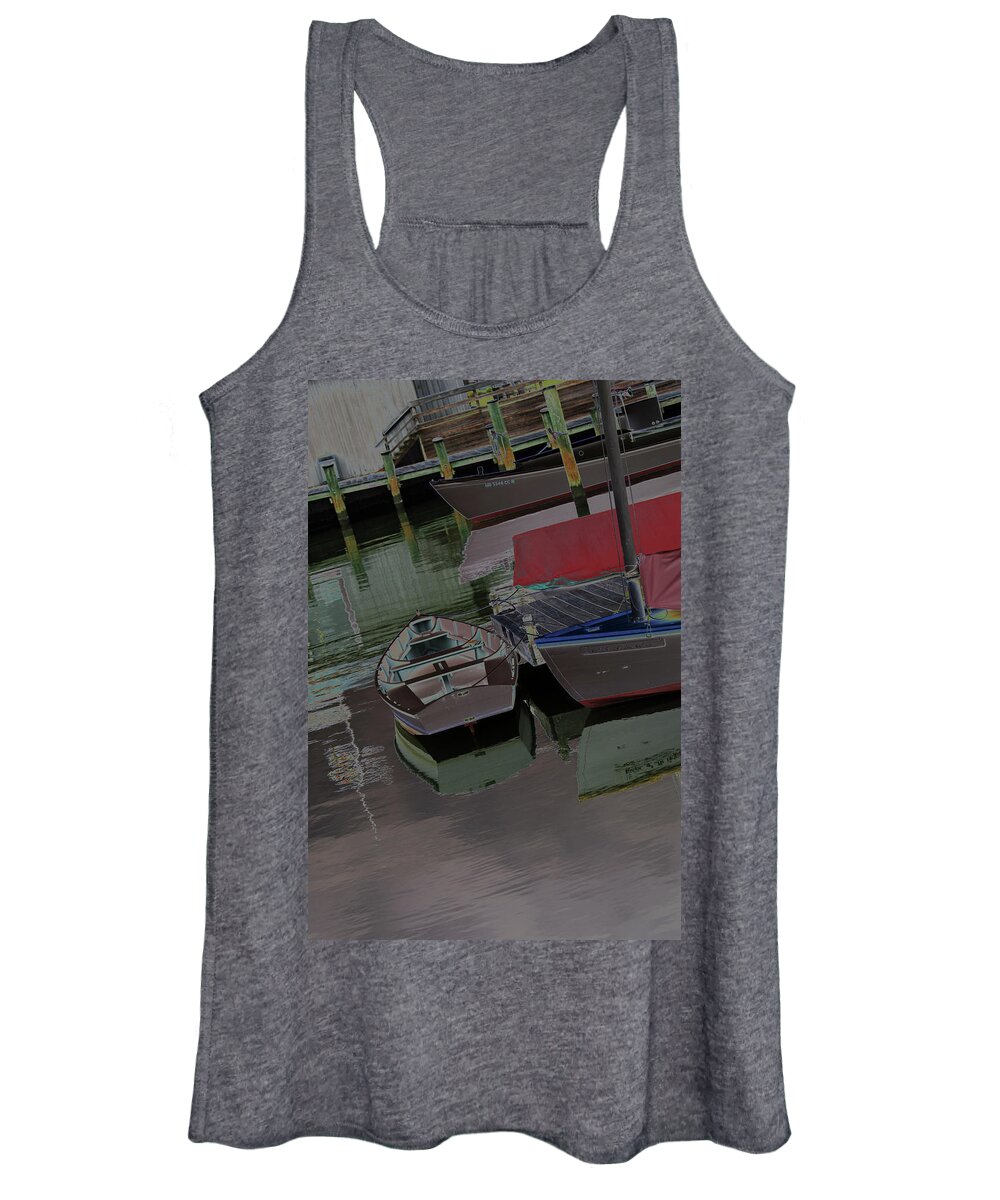 Water Women's Tank Top featuring the photograph Marina 3848 by Carolyn Stagger Cokley