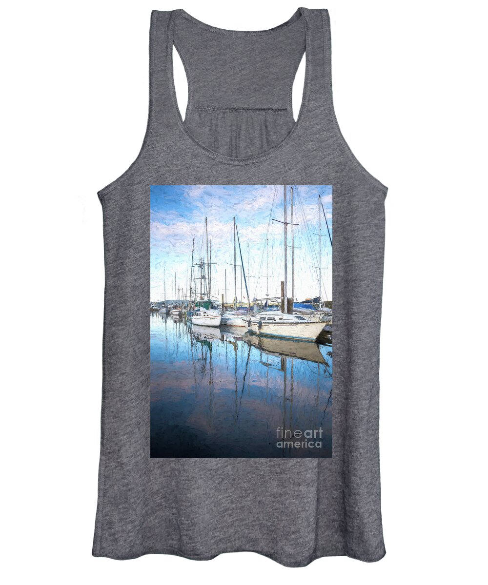 Campbell River Women's Tank Top featuring the photograph Marine Abstract Vertical by Wendy Elliott