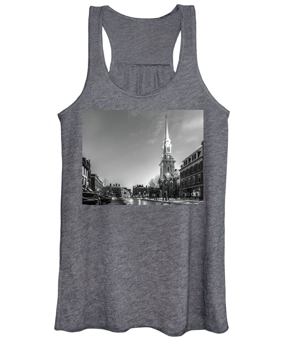 North Church Women's Tank Top featuring the photograph Market Square Port City by Scott Moore