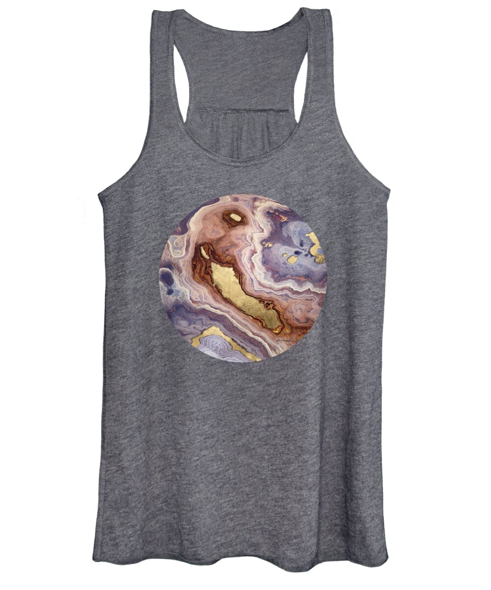 Mauve Women's Tank Top featuring the digital art Mauve Agate by Spacefrog Designs